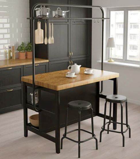 Solid Wood or Marble Table Top Island Kitchen | Lazada