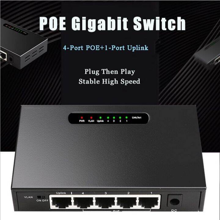 5Port POE Gigabit Switch 52V 1.25A 1000Mps Unmanaged Switch