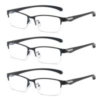 【cw】 Anti Blue Light Business Reading Glasses Half Frame Eye Protection Ultra Lighth Office Eyeglasses For Men Women