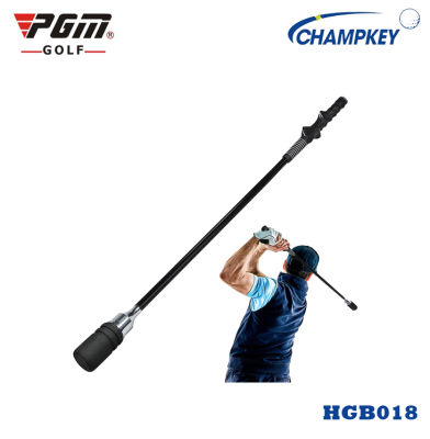 Champkey อุปกรณ์ฝึกซ้อมวงสวิงพร้อมกริพฝึกจับที่ถูกต้อง สำหรับมือขวา (HGB0188) Golf Swing Trainer สีดำหัวเหล็ก+ฟองน้ำ