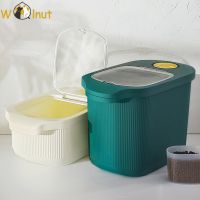 Dog Food Storage Cat Food Container with Measuring Cup Large Capacity Pet Food Storage Fresh Box Dog Bucket with Desiccant Box