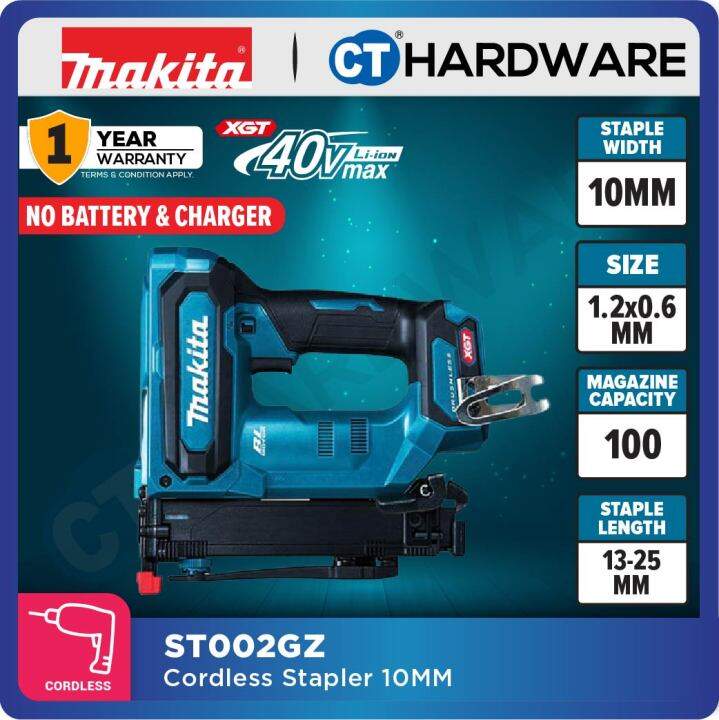 MAKITA ST002GZ CORDLESS STAPLER 40V 10MM WITHOUT BATTERY AND CHARGER