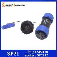 Original Weipu Connector SP21 2 3 4 5 5B 5C 6 6B 7 8 9 12 15 Pin IP68 Female Male Cable Plug Rear Mount Socket SP2110 SP2112