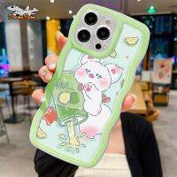 เคสนิ่มใส่โทรศัพท์สีลูกกวาดฤดูร้อนรูปการ์ตูนจิ้งจอกขอบเป็นคลื่นลายฝาหลัง TPU สำหรับ Samsung กาแลคซี A03 A03S A04 A04S A11 M11 A12 A13 A33 A30 A20S A30S A32 M32 A14 A51 A21S A22 A23 A31 A52 A53 M12 M22