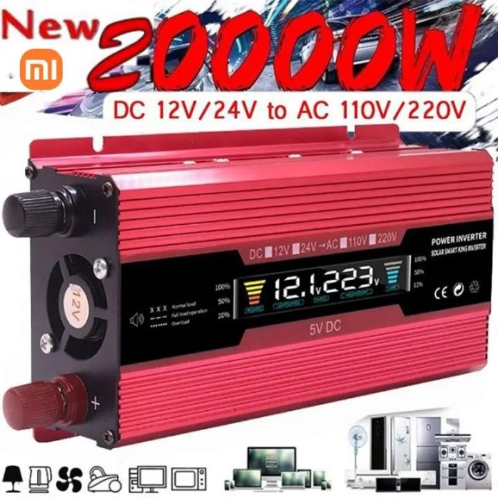 Pure Sine Wave Inverter 12V 220V 3000W Inverter 24V TO AC 220V 1000W 1600W  2200W Portable Power Bank Converter Solar Inverter