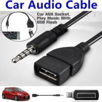 0.18M Usb Female To 3.5 Male Audio Plug Audio Aux Adapter Cabl V1U4