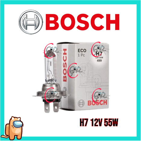 100% ORIGINAL BOSCH HEADLIGHT BULB H7 12V 55W 499 LIGHT BULB | Lazada