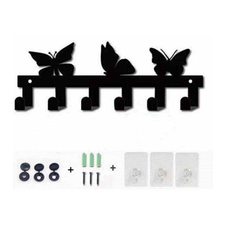 key-rack-holder-wall-mounted-key-holder-6-hook-hanging-rack-cute-key-decorative-with-screws-anchors-for-coat-clothes