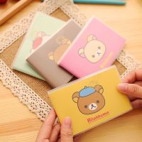 [Hagoya Stationery Stor] 4ชิ้น/ล็อต Rilakkuma Mini Notebook PVC Cover Kawaii Animal Notepad Picture Book Student School Supplies Creative Stationery