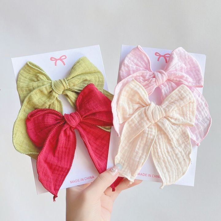 Bow Hair Clips for Girls Red Hair Bow Barrettes for Little Girls Cute Hair  Accessories for Girls 2pcs Bowknot Hair Clip