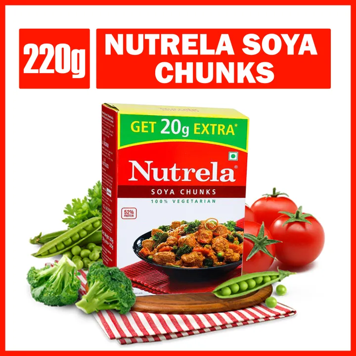 NUTRELA SOYA CHUNKS 100% VEGETARIAN 220g | Lazada PH