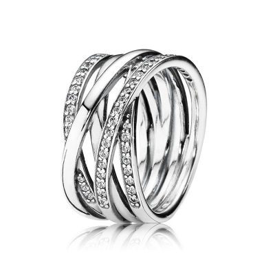 [In stock] แหวนพันนิ้วแหวนแฟชั่นเพทายเงาหลายวงแหวนแฟชั่นผู้หญิงแหวนแฟชั่นคู่รักแฟนของขวัญ ins gift