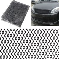 Universal 100x33cm Aluminum Car Vehicle Body Grille Net Mesh Grill Section Net Racing Grills Black/Silver Car Grille Net