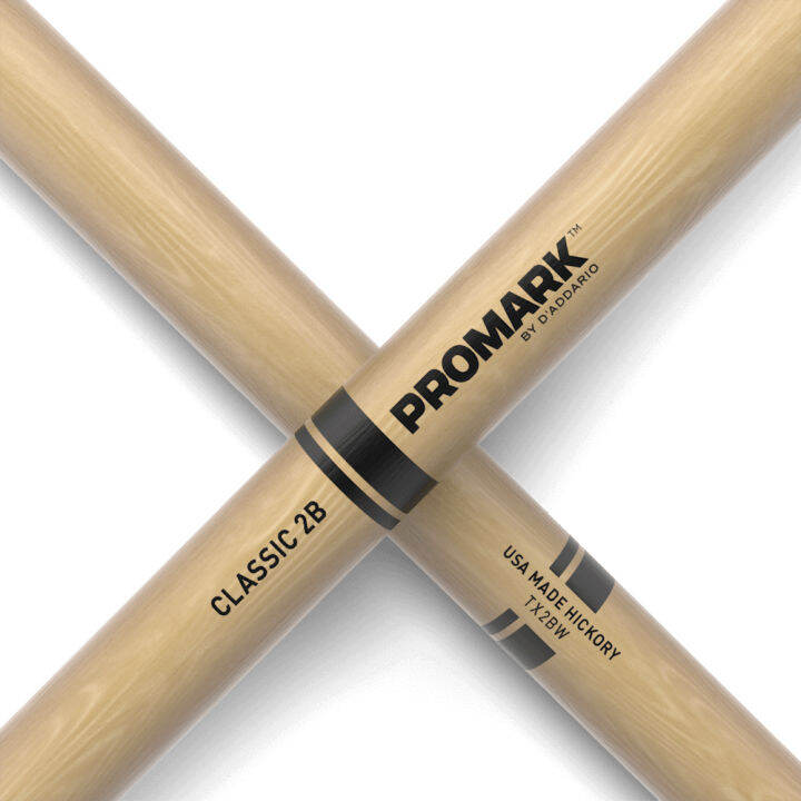 promark-ไม้กลอง-2b-หัวไม้-classic-2b-wood-tip-drumstick-รุ่น-tx2bw-made-in-usa