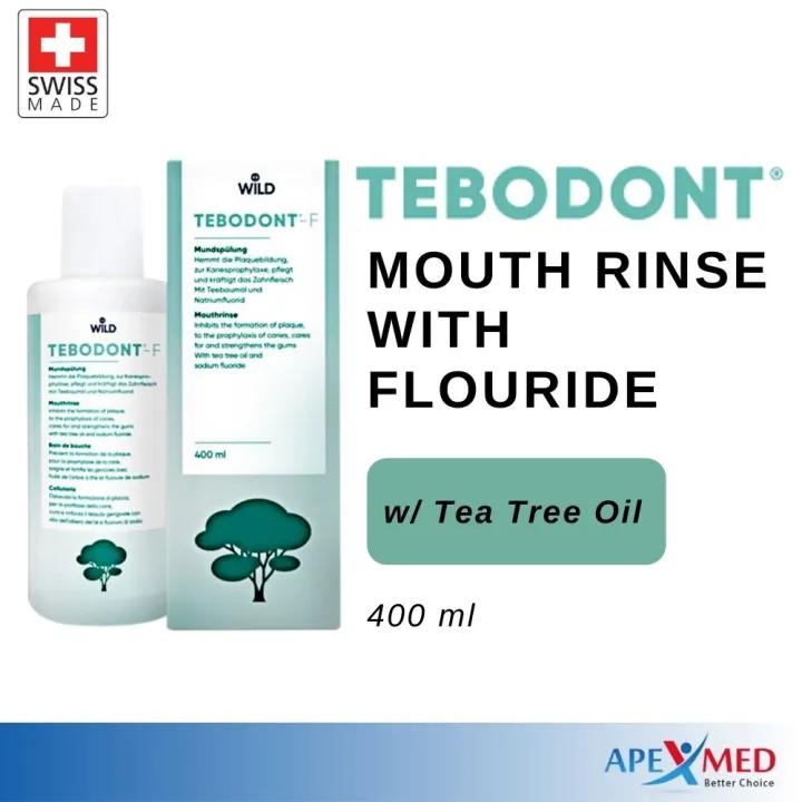 Tebodont-F Mouth Rinse with Flouride and Tea Tree Oil - 400ml | Lazada PH