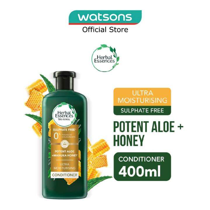 HERBAL ESSENCES Potent Aloe & Manuka Honey Conditioner 400ml Lazada