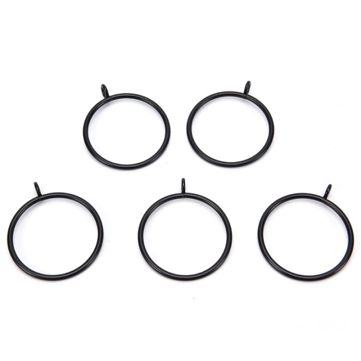 rayua-10pcs-แหวนม่านโลหะสีดำแขวนแหวนสำหรับผ้าม่านและแท่ง5ขนาด