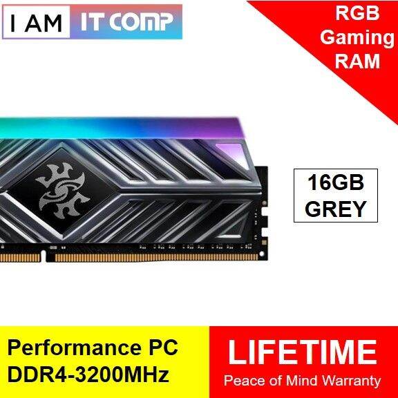 ADATA XPG SPECTRIX D41 16GB DDR4 3200 RGB RAM LONGDIMM Grey Lazada