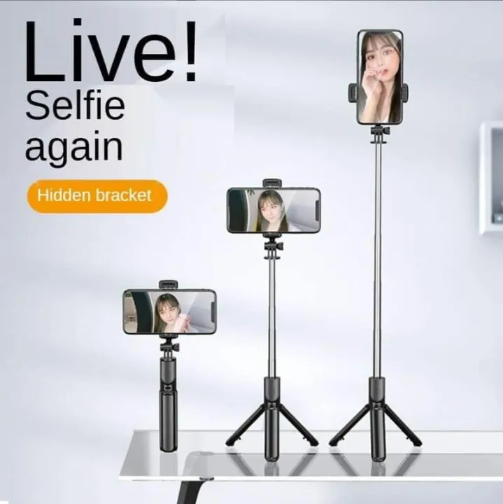 3in1 Selfie Stick Integrated Tripod With Bluetooth Remote，with Selfie