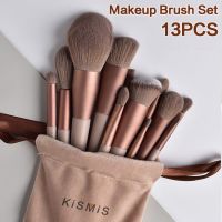 13Pcs/Set Foundation Powder Eyebrow Makeup Brush Set Eyeshadow Blending Blush Brush Kismis Beauty Make Up Kit Tool Makeup Brushes Sets