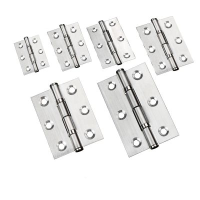 6pcs Hardware Stainless Steel Hinges Door Connector Drawer 6 Mounting Holes Durable Furniture Bookcase Window Cabinet Home