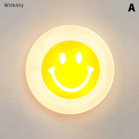 Witkitty โคมไฟหน้ายิ้มแบบ USB ใหม่ไฟ LED ขนาดเล็กสำหรับตั้งแคมป์กลางแจ้งโคมไฟป้องกันตาอ่านทรงกลมขนาดเล็ก