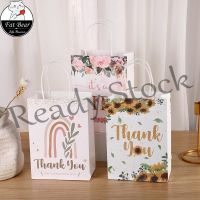 【hot sale】 ∈ B41 Gift Bag ins Style Paper Bag Cartoon Cute White Kraft Paper Bag Gift Bags Birthday Party Goodie Bag Paper Bags for Gift Teachers Day Gift Bag