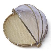 Food Net Cover Storage Basket Hand-Woven Tent Basket Tray Fruit Vegetable Bread Basket Prevent Fly Picnic Mesh Basket