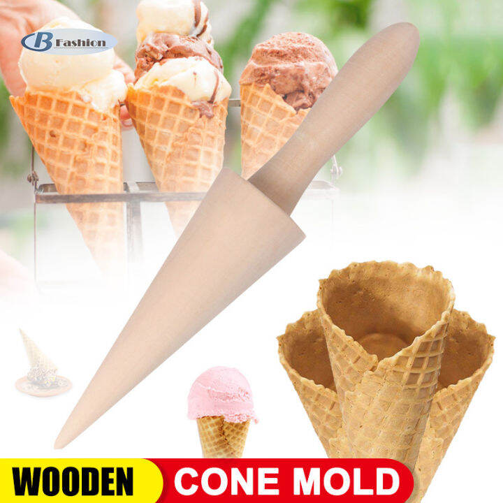BF Wooden Ice Cream Cone Mold Bakeware Baking Tools Waffle Making