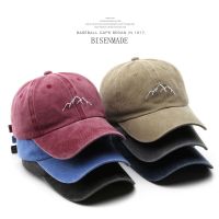 [Hat vendor]หมวกเบสบอลแฟชั่นสำหรับผู้หญิงซักย้อนยุคภูเขาเก่าปักหมวกแก๊ปโผล่ผู้ชายกลางแจ้งหญิงหมวกป้องกันแสงแดด