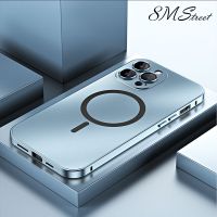 Luxury Aluminum Case For IPHON 12 13 14 Pro Max Plus Magnetic Metal Phone Cover For Iphone 13 14Promax With Lens Film Protection