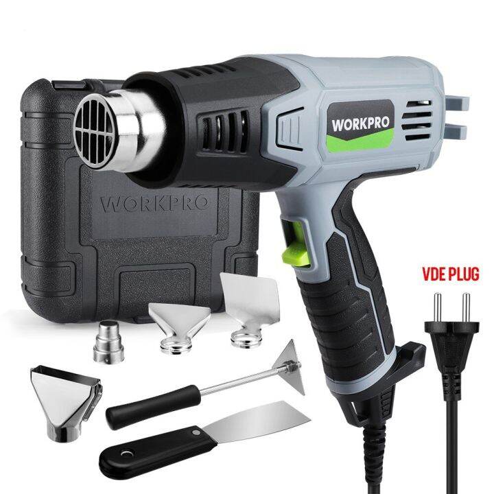 WORKPRO 2000W Heat Gun 220V 600℃ Heat Shrink Hair Dryer Shrink Wrapping