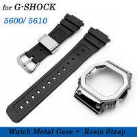 สายนาฬิกาเรซินและเคสโลหะ5600/5610/5035Mm,สำหรับ Casio G-Shock สายนาฬิกา DW5600 GW5000 GLX5600 GW-M5610พร้อมแหวน/เครื่องมือ