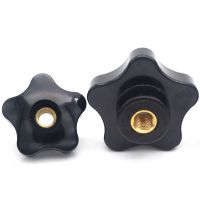 5pcs m4 m5 m6 m8 m10 Plum Bakelite Hand Tighten Nuts Handle Thread Star Mechanical Black Thumb Nuts Clamping Knob Manual Nuts