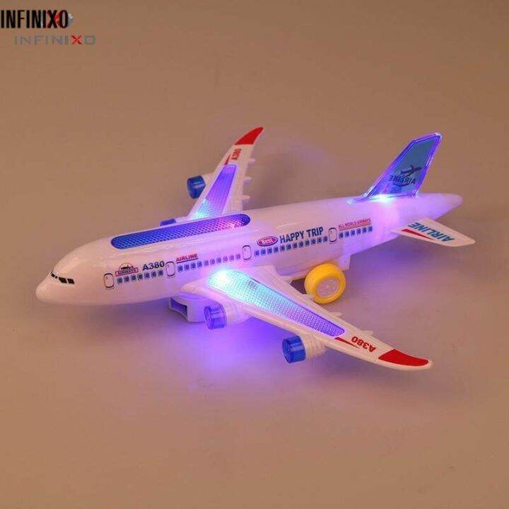 Feibe Plastic Airbus A380 Model Airplane - Electric Flash Light Sound ...