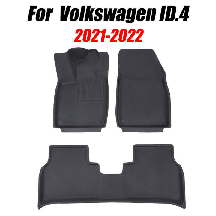 สำหรับโฟล์คสวาเกน ID.4 5Seat ทุกสภาพอากาศพรมปูพื้นรถยนต์ VW ID.4 2021