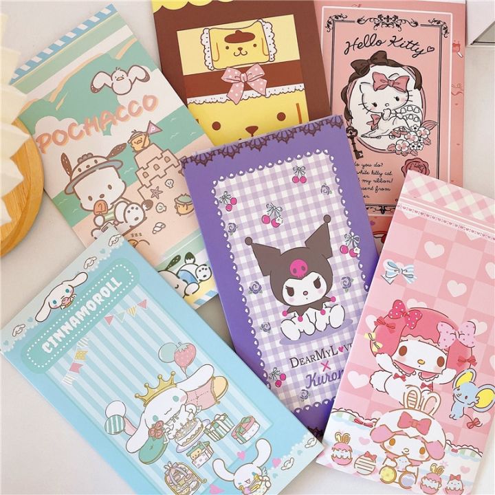 sanrio-kuromi-melody-cinnamoroll-ชุดสติกเกอร์บัตรสติ๊กเกอร์ชุดเครื่องเขียนแบบผสมผสานขายส่ง