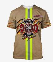 T SHIRT   New Summer Firefighter Firemon Men 3d tshirt 03