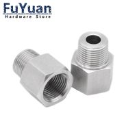 【YF】☏  1pcs SS304 Socket Pressure Resistant Pipe Fitting M14 M16 1/8  1/4  3/8  1/2  BSP Male To Female Thread