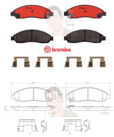 P34 005C ผ้าเบรก F (แท้ BREMBO รุ่น Ceramic) ISUZU ดีแมกซ์ D-Max 2.5 3.0 4x2 4x4 ปี02-&amp;gt; / ISUZU มิวเซเว่น MU-7 4x2 4x4 ปี04-&amp;gt;