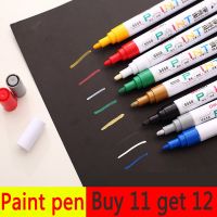 1PCS Permanent Marker Waterproof Black White Marker Pen Paint Marker for Cd for Rubber for Metal for Tires Car Paint PenHighlighters  Markers