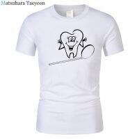 Summer Funny T-Shirt Man Tooth dentist T Shirt Male Cotton Tees Great Man Print Tee Short Sleeve Printing Brand Clothing t68