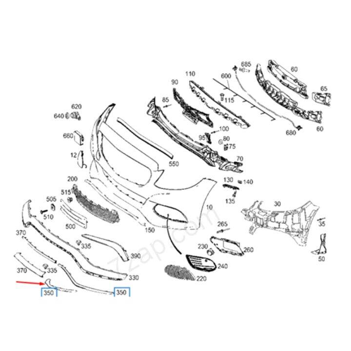 left-amp-right-front-bumper-lip-spoiler-chrome-trim-chrome-trim-front-bumper-trim-for-mercedes-c-class-w205-c180-c200-a2058851374-a2058851474