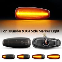 ไฟเลี้ยวตัวกะพริบไฟ LED แบบไดนามิก2ชิ้น,สัญญาณไฟเลี้ยวสำหรับ Hyundai I30 CW FD Grandeur TG อาวานเทอีลานทา TIA KIA Ceed Carens DO