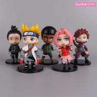 BASILBLA PVC 5 ชิ้น/เซ็ต รุ่นสะสม กาอาระ จิ๋ว Rock Lee โมเดลหุ่นจำลอง Action Figures เครื่องประดับตุ๊กตา ตัวเลขของเล่น