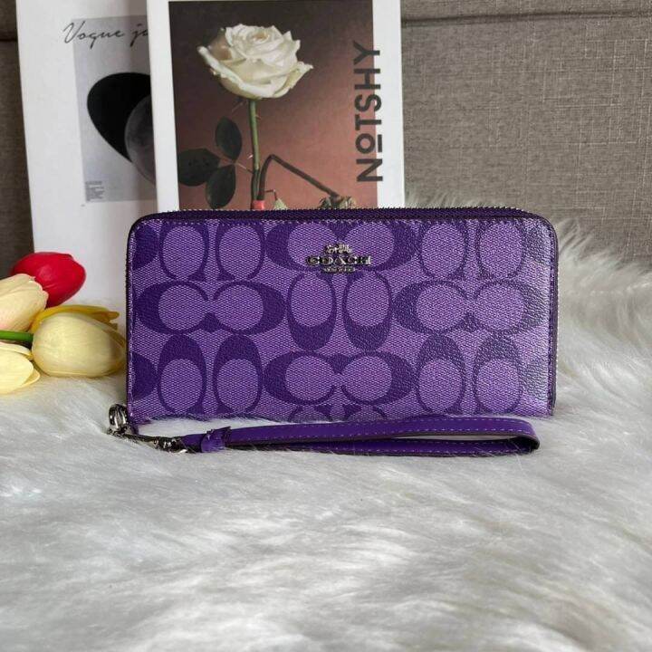 1-สีม่วง-กระเป๋าสตางค์ใบยาว-long-wallet-c4452