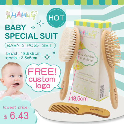Baby Hair Brush baby accessories Mini Hair Brush and Comb Set for Baby Brush Wood Comb For Infant kids Child