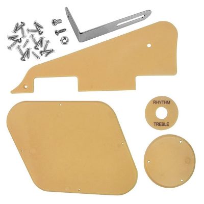 1Set Yellow Pickguard Cavity Switch Covers Pickup Selector Plate Bracket Screws Fit Guitar Style Kit