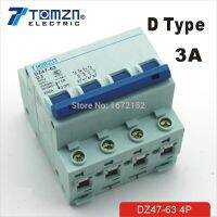 4 P 3a D Type 240V/415V เบรกเกอร์ Mcb 4เสา