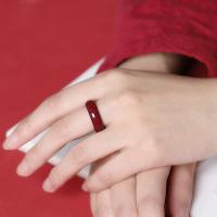 N1HE Red Cinnabar Feng Shui Rings Cinnabar Rings Attract Wealth Money Rings Protection Amulet Rings Good Luck Jewelry Gift